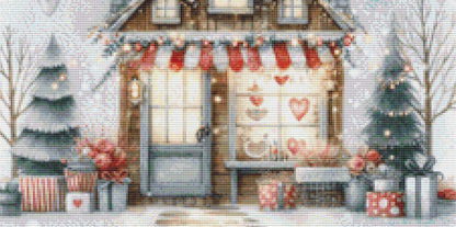 Valentine Shop No. 7 (Small) counted cross stitch pattern by Escape Journals
