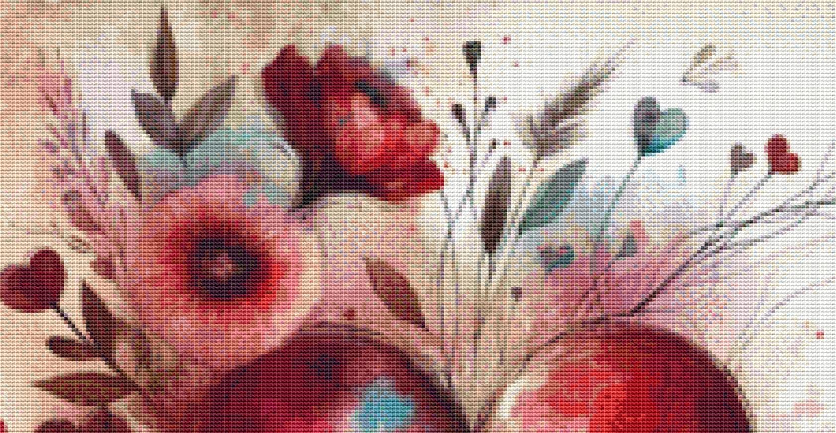 When Love Strikes counted cross stitch pattern by World of Love Hearts/Adrian G. Eyre