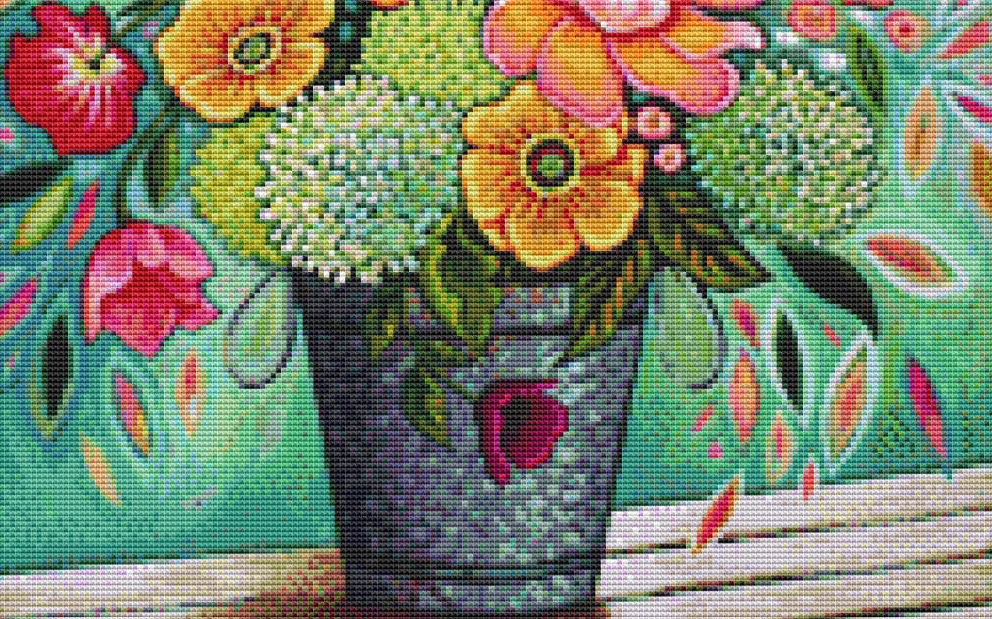 Florenza (Small) counted cross stitch pattern by Peggy Davis/Portefields Fine Art Licensing
