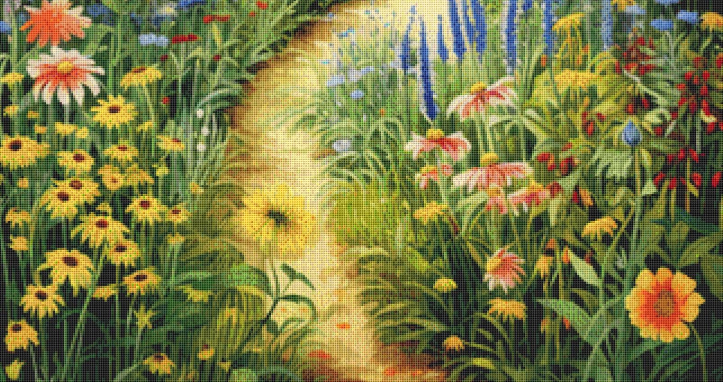 The Path to my Dream Cottage counted cross stitch pattern by Liededrom