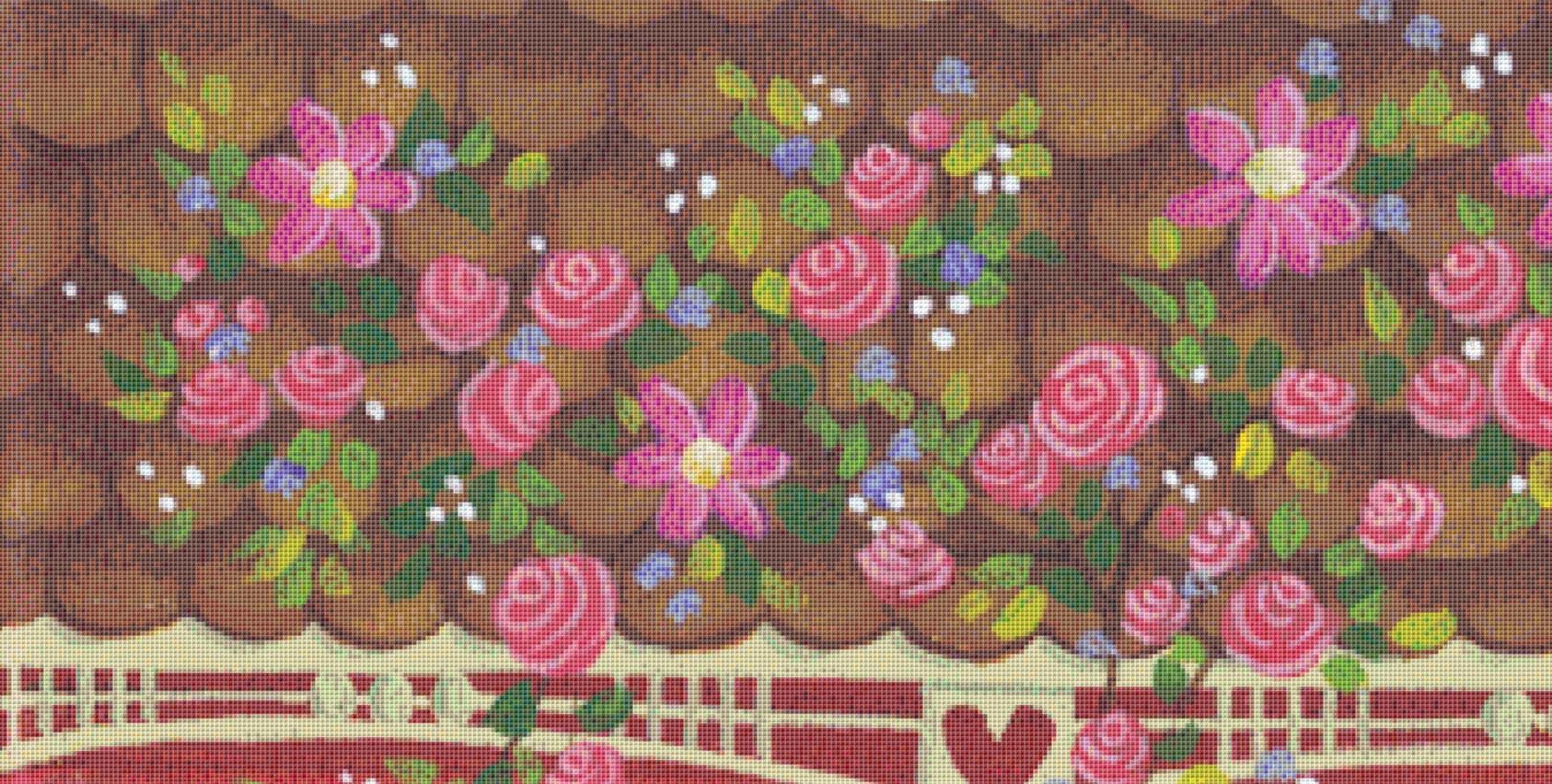 Sweet Valentine (Max Size/Color) counted cross stitch pattern by Kim Leo licensed by JMS Art Licensing