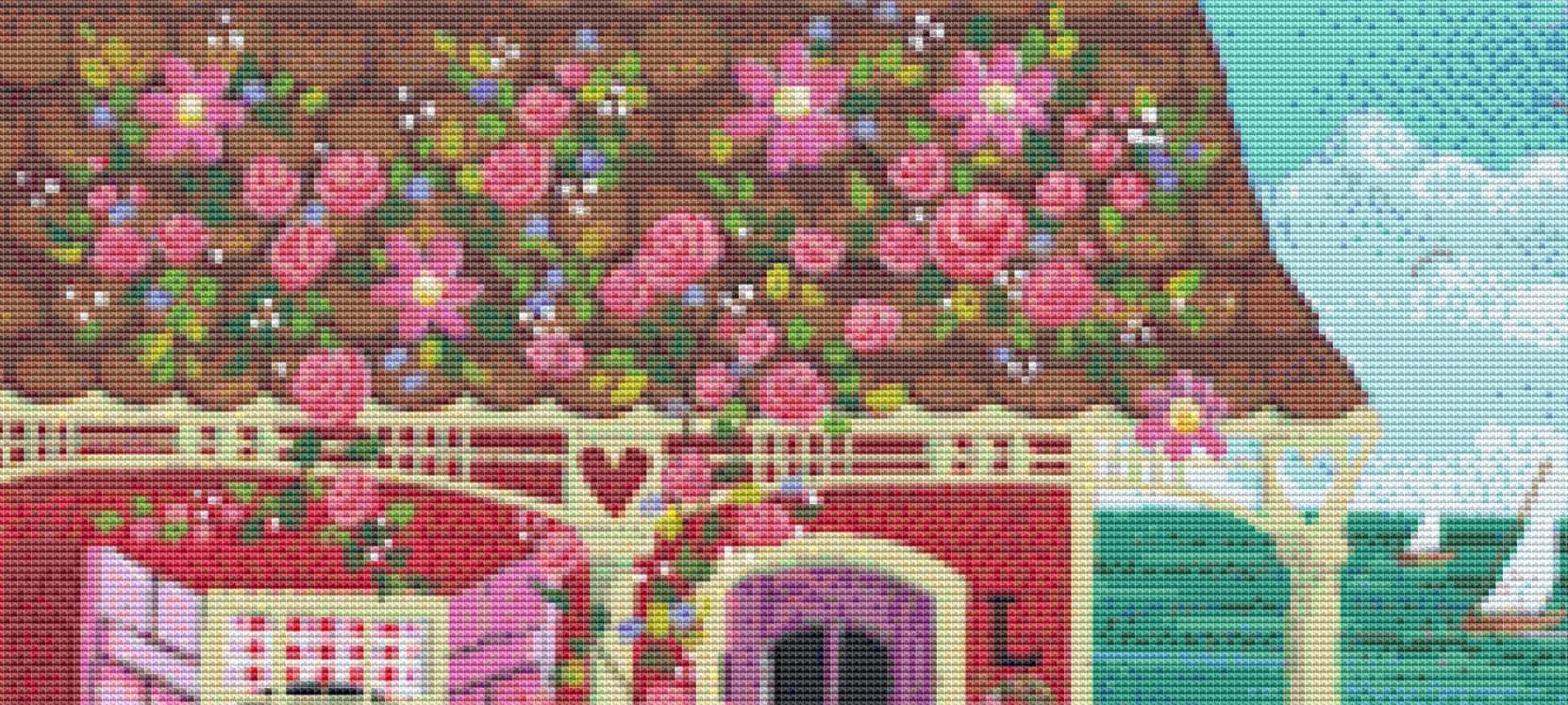 Sweet Valentine (Small) counted cross stitch pattern by Kim Leo licensed by JMS Art Licensing