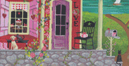 Sweet Valentine (Small) counted cross stitch pattern by Kim Leo licensed by JMS Art Licensing