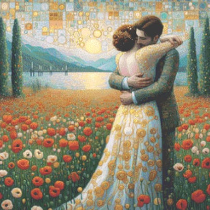 Loving Embrace (Small) counted cross stitch pattern by Ana Dias