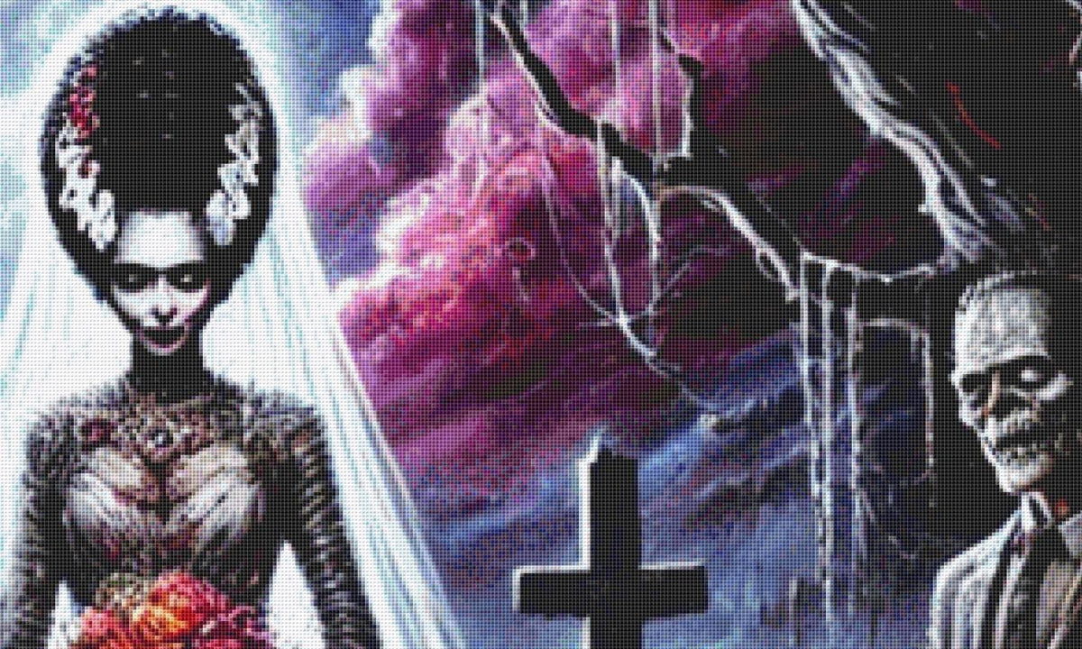 A Monstrous Love (Max Size/Color) counted cross stitch pattern by Eder Jose Rosa