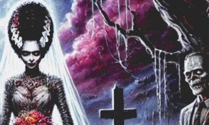 A Monstrous Love (Max Size/Color) counted cross stitch pattern by Eder Jose Rosa