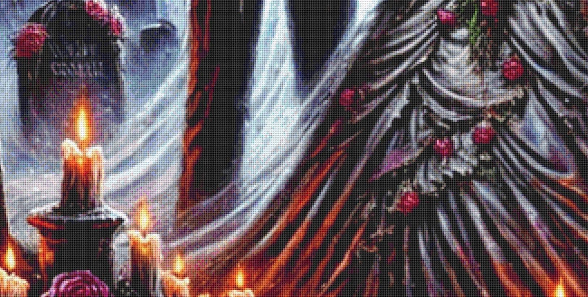 A Monstrous Love (Max Size/Color) counted cross stitch pattern by Eder Jose Rosa