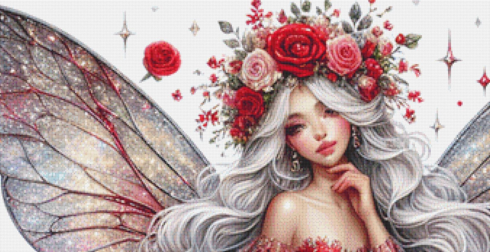 Valentine Fairy No. 8 (Max Size/Color) counted cross stitch pattern by Art Outrageous