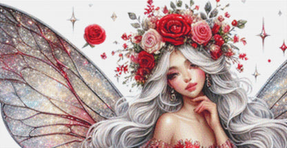 Valentine Fairy No. 8 (Max Size/Color) counted cross stitch pattern by Art Outrageous