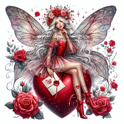 Valentine Fairy No. 8 (Small) counted cross stitch pattern by Art Outrageous