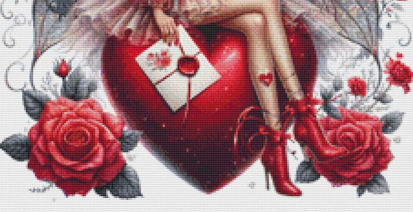 Valentine Fairy No. 8 (Small) counted cross stitch pattern by Art Outrageous