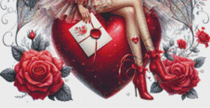 Valentine Fairy No. 8 (Small) counted cross stitch pattern by Art Outrageous