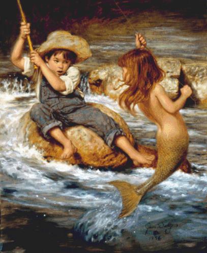 Catch Of My Dreams counted cross sittch pattern by JKim Daly/Ansada Art Licensing Group, LLC