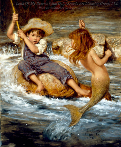 Catch Of My Dreams counted cross sittch pattern by JKim Daly/Ansada Art Licensing Group, LLC