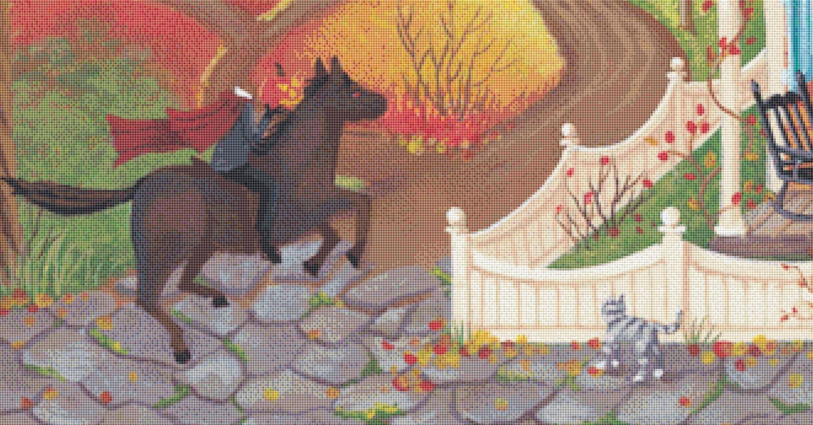 Ghost Rider (Max Size/Color) counted cross stitch pattern by Kim Leo licensed by JMS Art Licensing