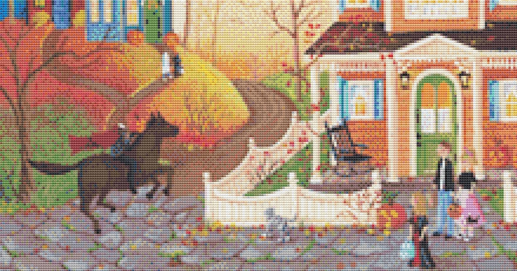 Ghost Rider (Small) counted cross stitch pattern by Kim Leo licensed by JMS Art Licensing