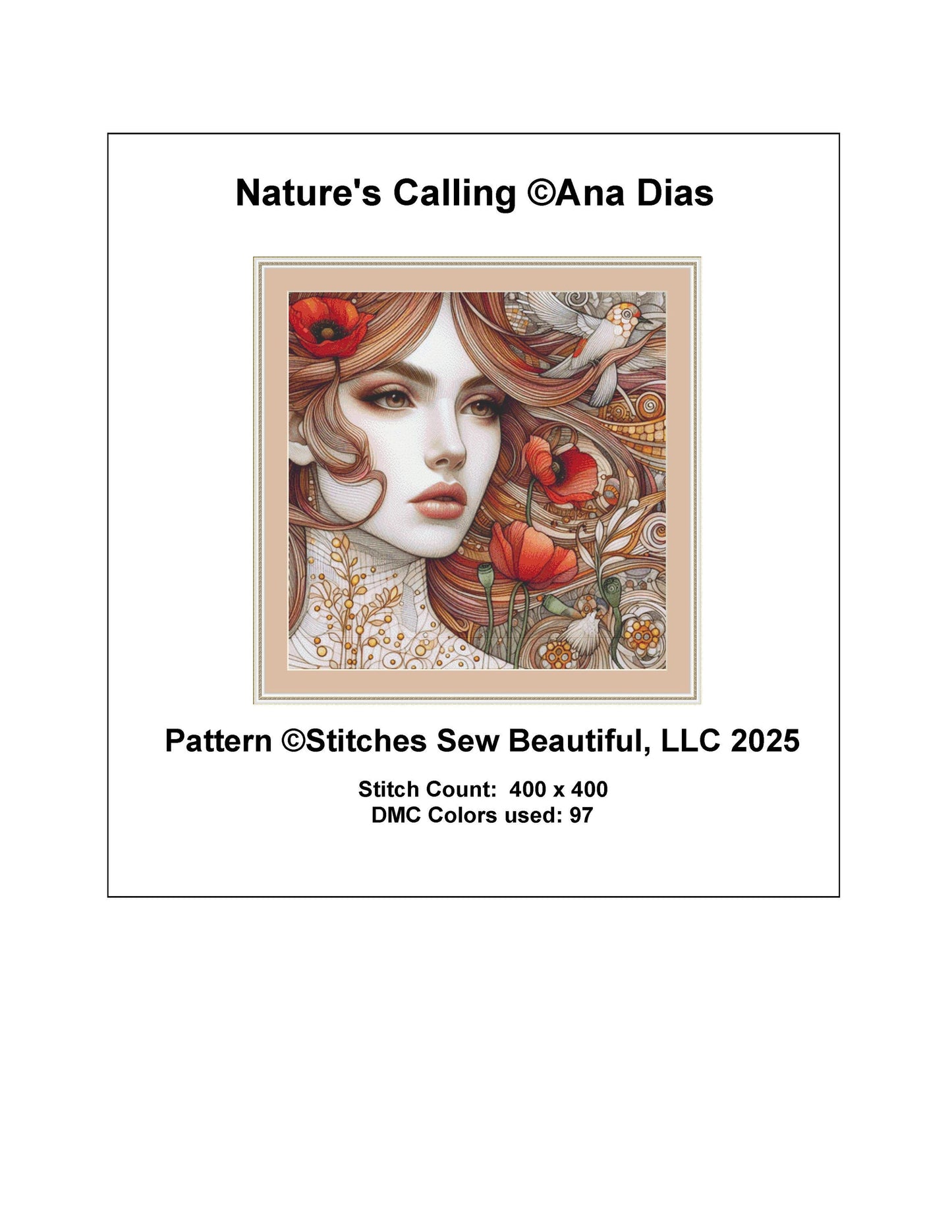 Nature's Calling counted cross stitch pattern by Ana Dias