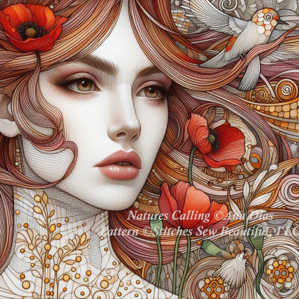 Nature's Calling counted cross stitch pattern by Ana Dias