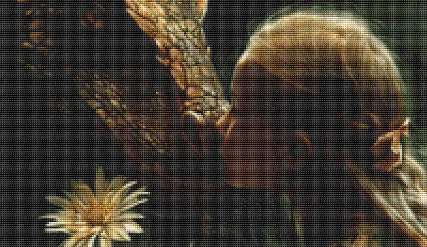 Even in Darkness Beauty can be Found counted cross stitch pattern by Serr.Kai A Quill & Ink