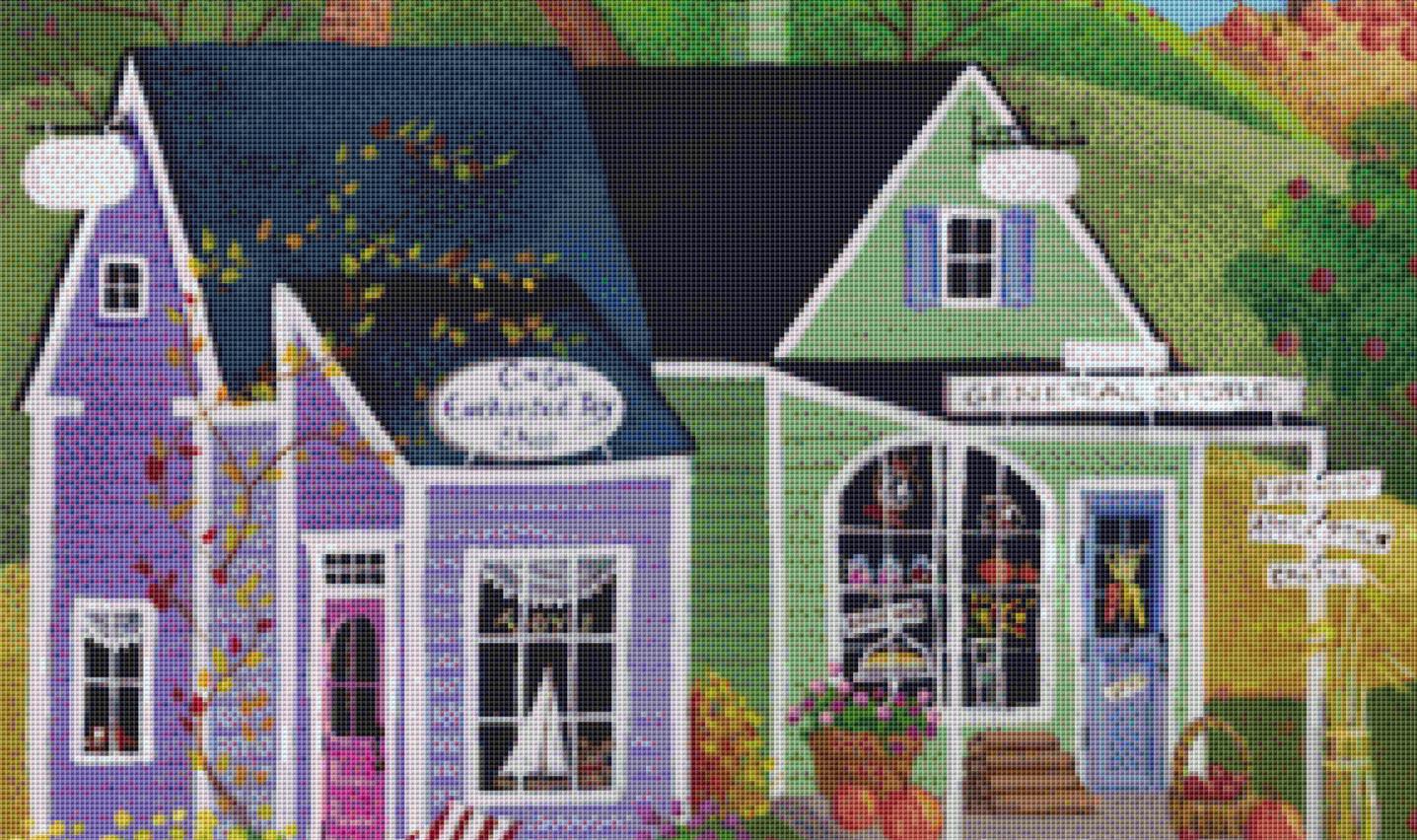 Autumn in the Air (Max Size/Color) counted cross stitch pattern by Kim Leo licensed by JMS Art Licensing