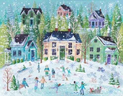 Snow Frosted Fun counted cross stitch pattern by Kim Leo licensed by  JMS Art Licensing