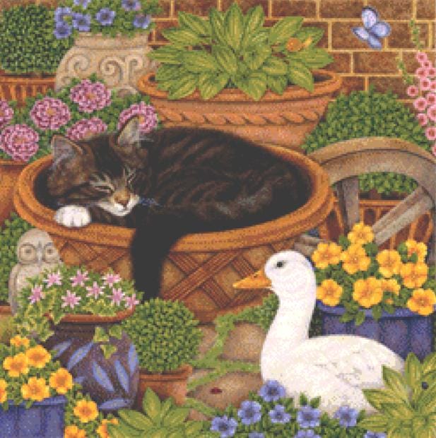 Just the Right Size (Small) counted cross stitch pattern by Anne Mortimer/Porterfields Fine Art Licensing