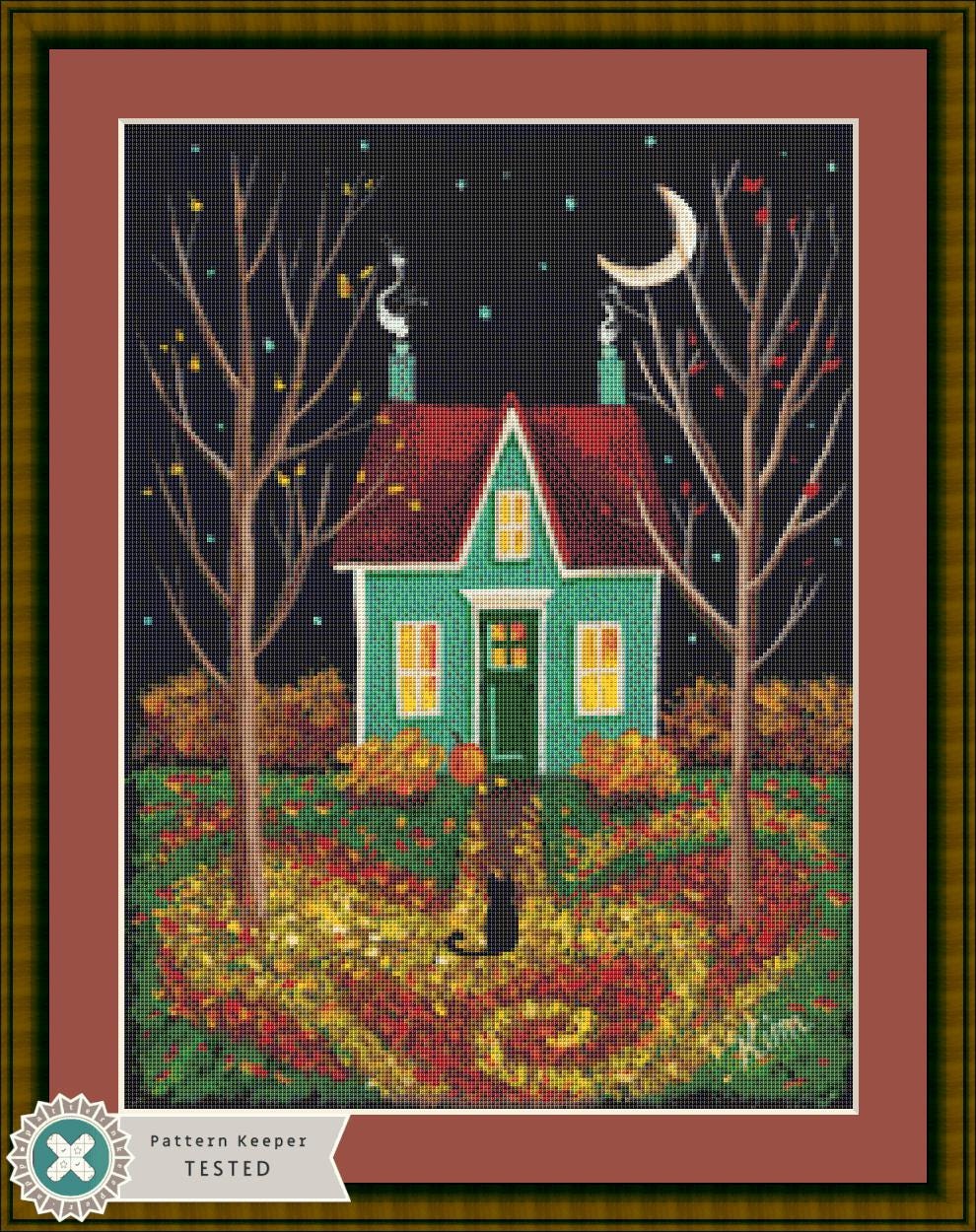 Autumn Mosaic 16 (Small) counted cross stitch pattern by Kim Leo licensed by JMS Art Licensing