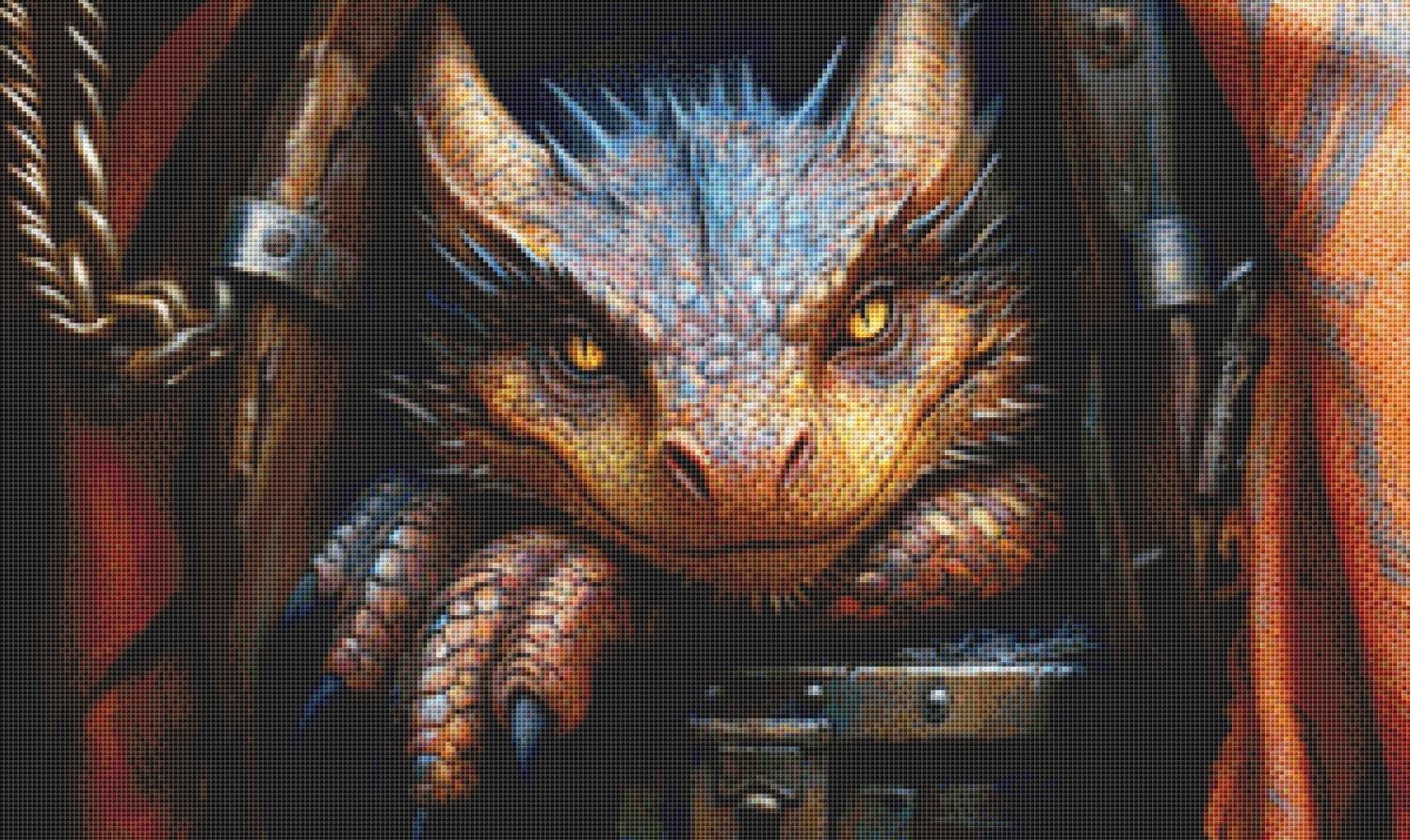 Randeshine Dragon counted cross stitch pattern by Serr.Kai A Quill & Ink