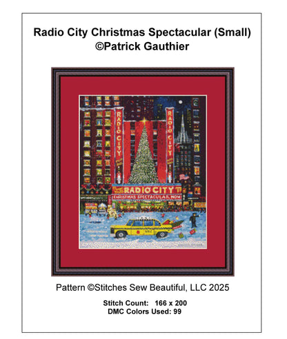 Radio City Christmas Spectacular (Small) cross stitch pattern by Patrick Gauthier