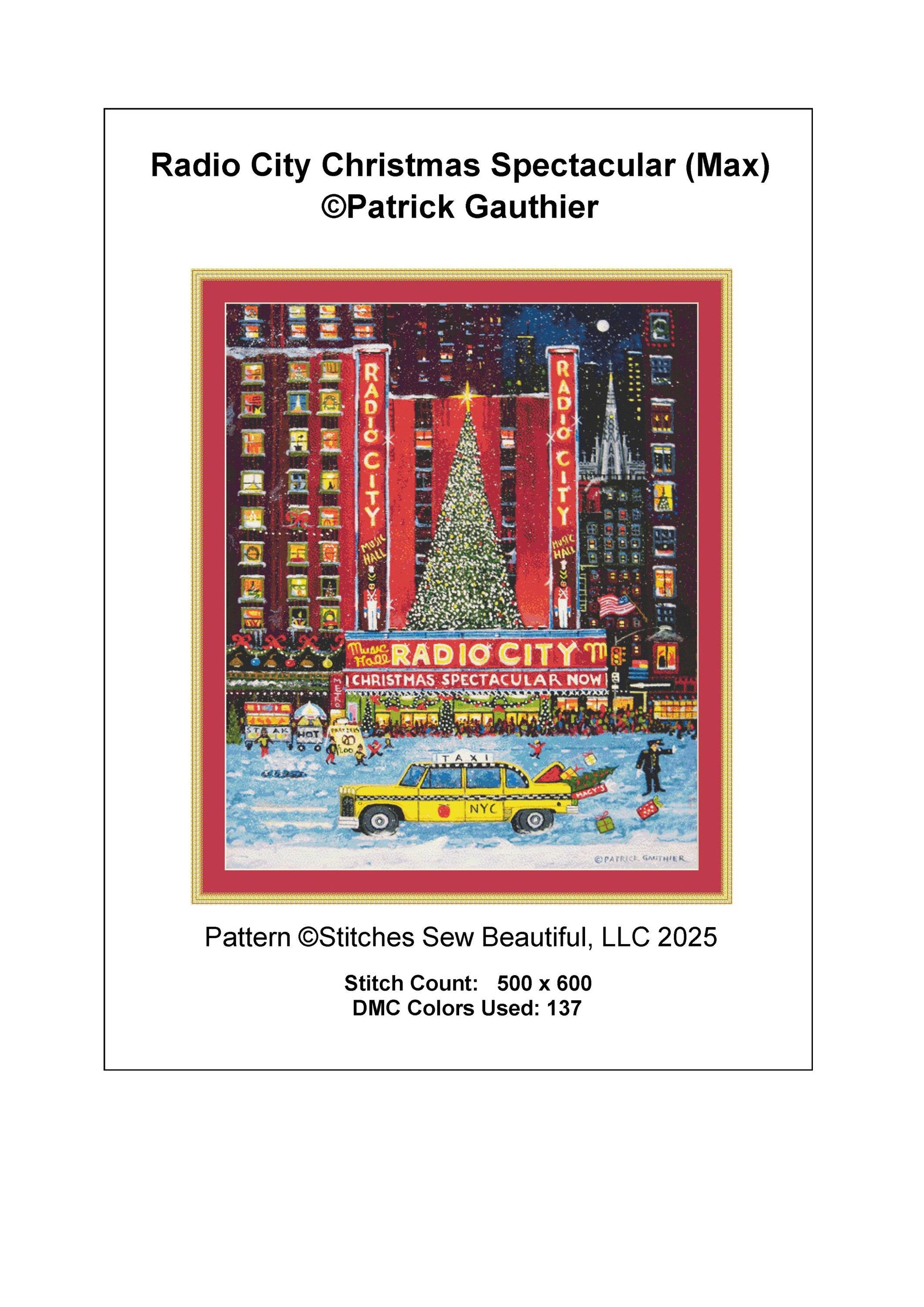 Radio City Christmas Spectacular (Max Size/Color) cross stitch pattern by Patrick Gauthier