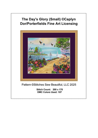 The Days Glory (Small) cross stitch pattern by Caplyn Dor/Porterfields Fine Art Licensing