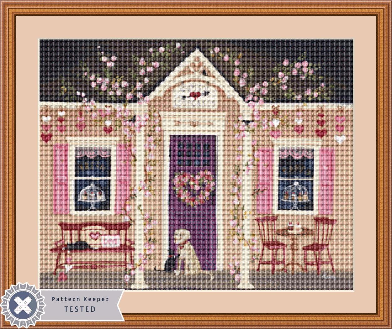 Cupid's Cupcakes (Small) counted cross stitch pattern by Kim Leo licensed by JMS Art Licensing