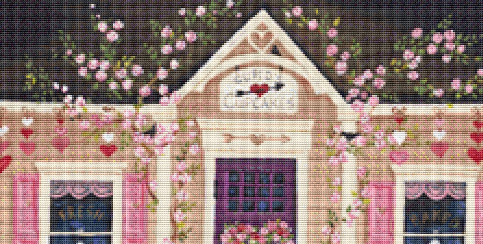 Cupid's Cupcakes (Small) counted cross stitch pattern by Kim Leo licensed by JMS Art Licensing