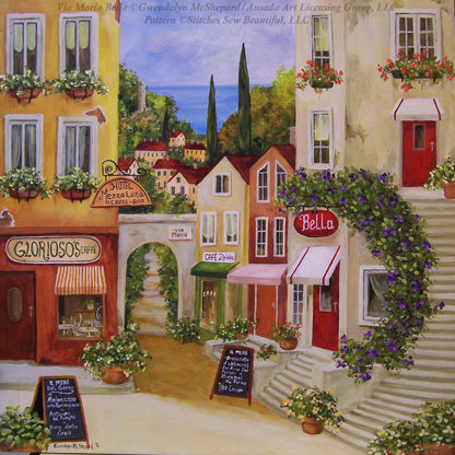 Via Maria Bella (Max Color) counted cross stitch pattern by Gwendolyn McShepard/Ansada Art Licensing Group, LLC