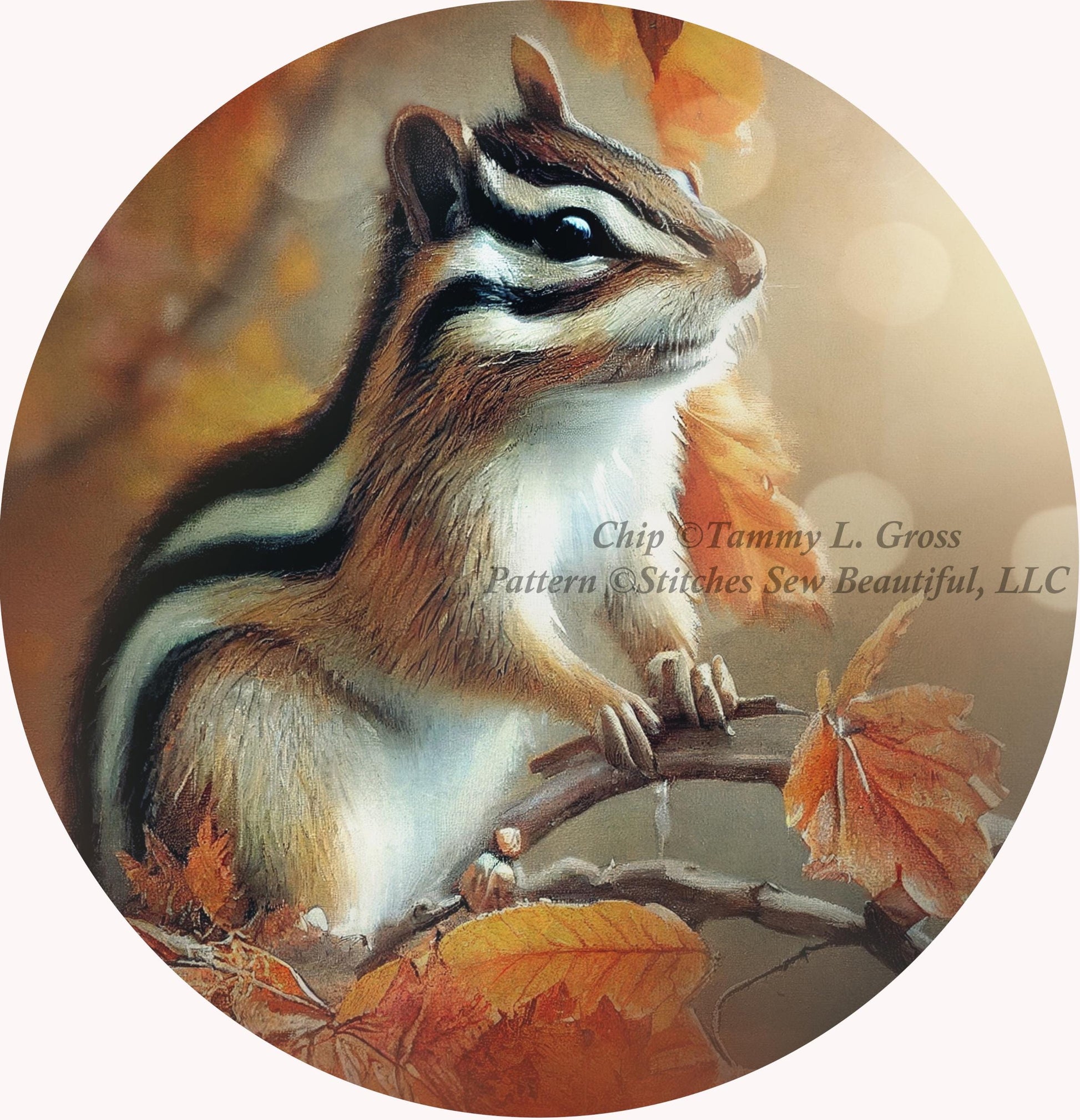 Chip (Round) counted cross stitch pattern by  Tammy L. Gross