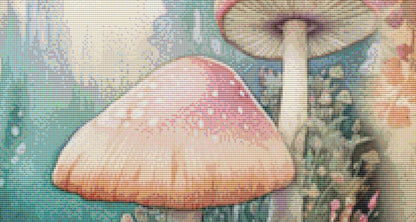 Spring Mushrooms counted cross stitch pattern by LianaScrap