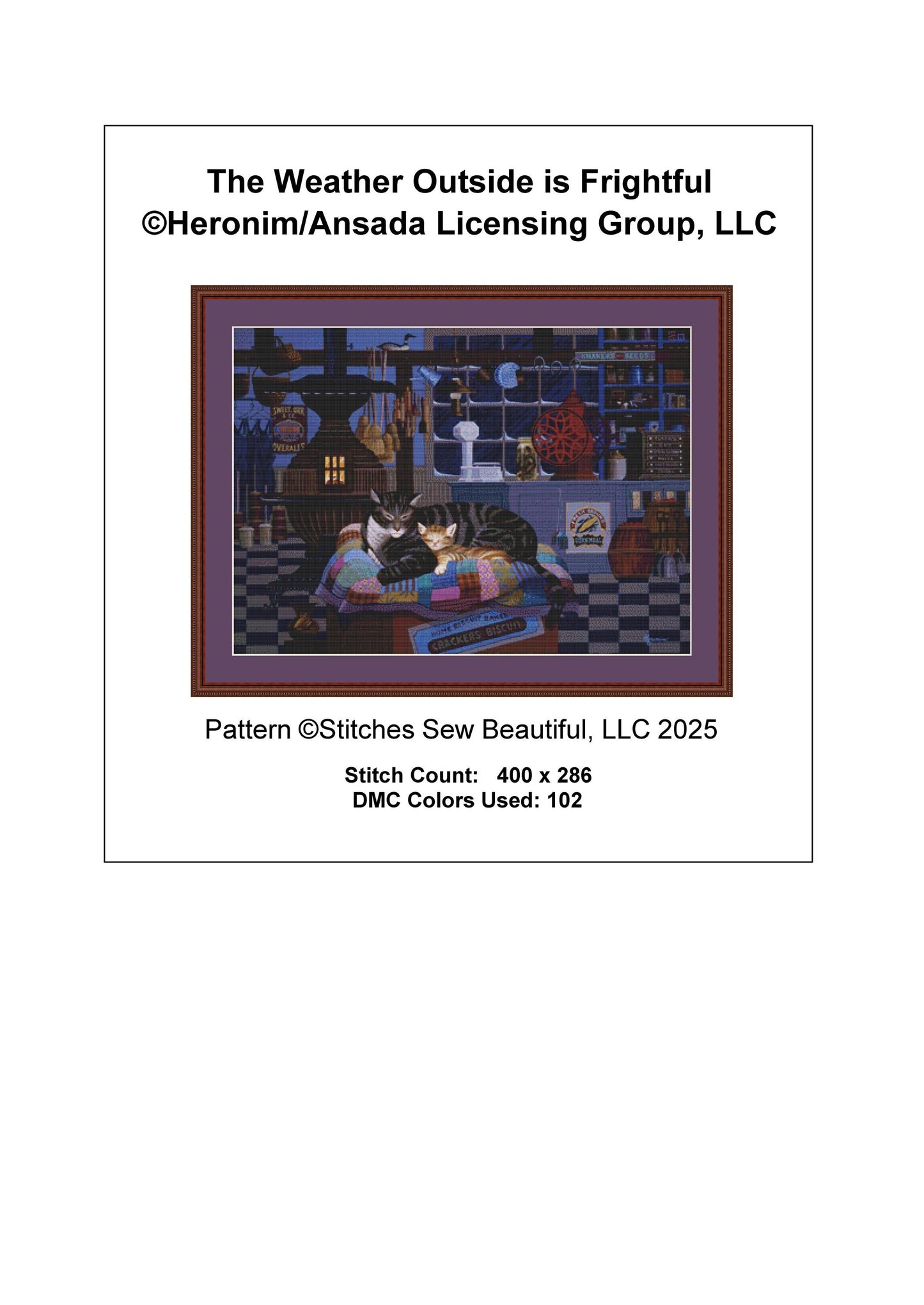 The Weather Outside is Frightful counted cross stitch pattern by Heronim/Ansada Art Licensing Group, LLC
