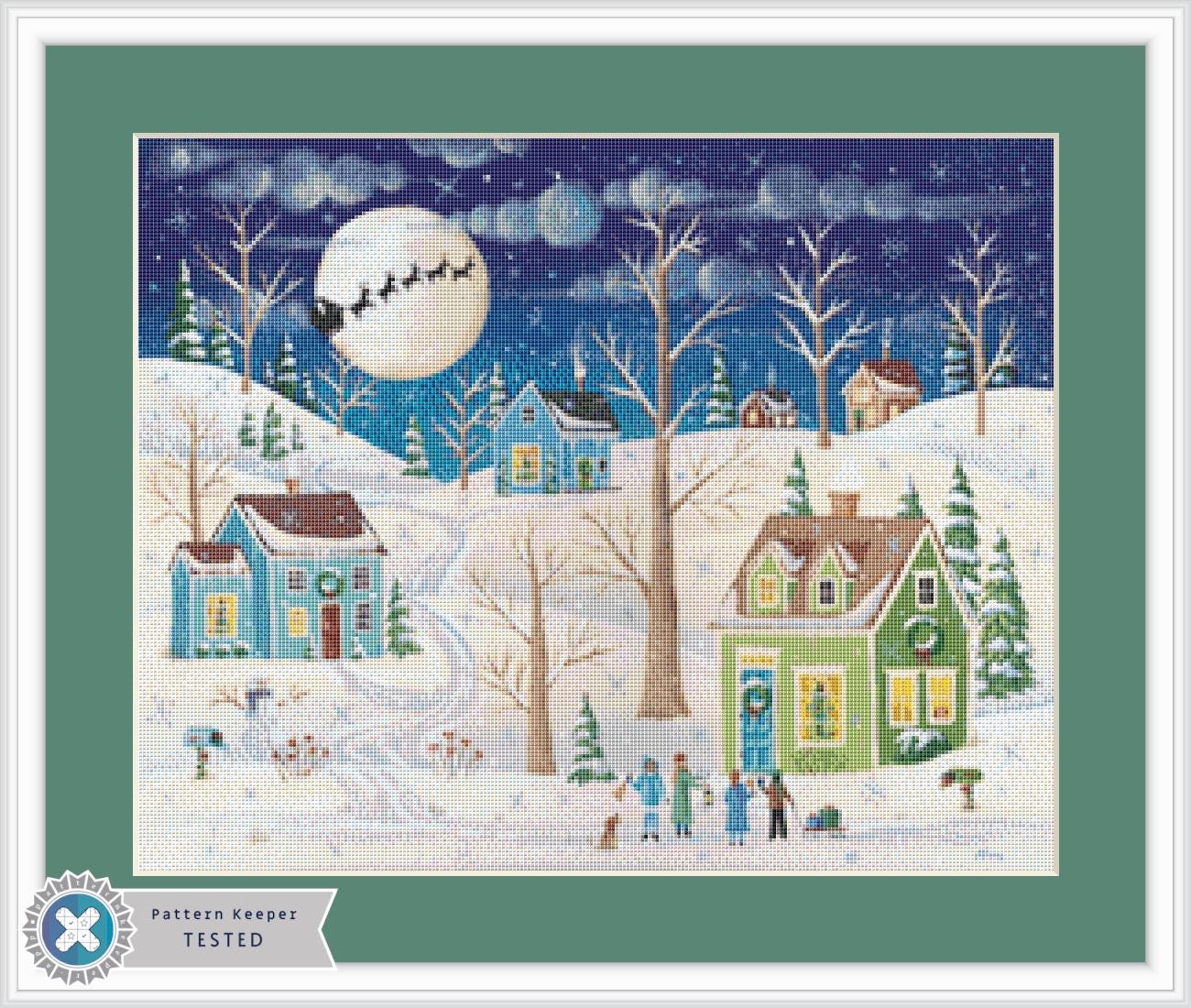Christmas Carolers (Small) counted cross stitch pattern by Kim Leo licensed by JMS Art Licensing