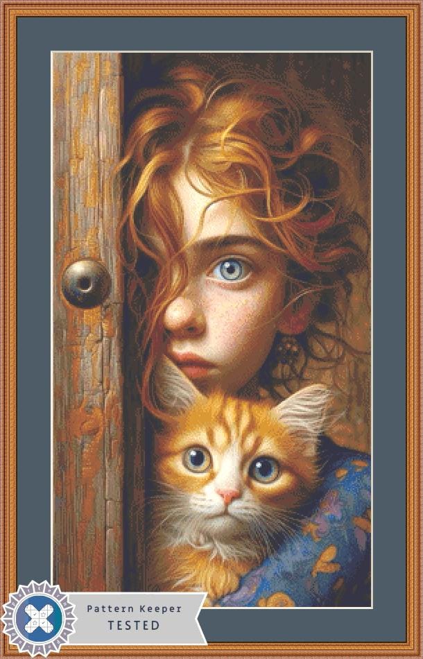 Hidden counted cross stitch pattern by Ingrid Jean AI Art