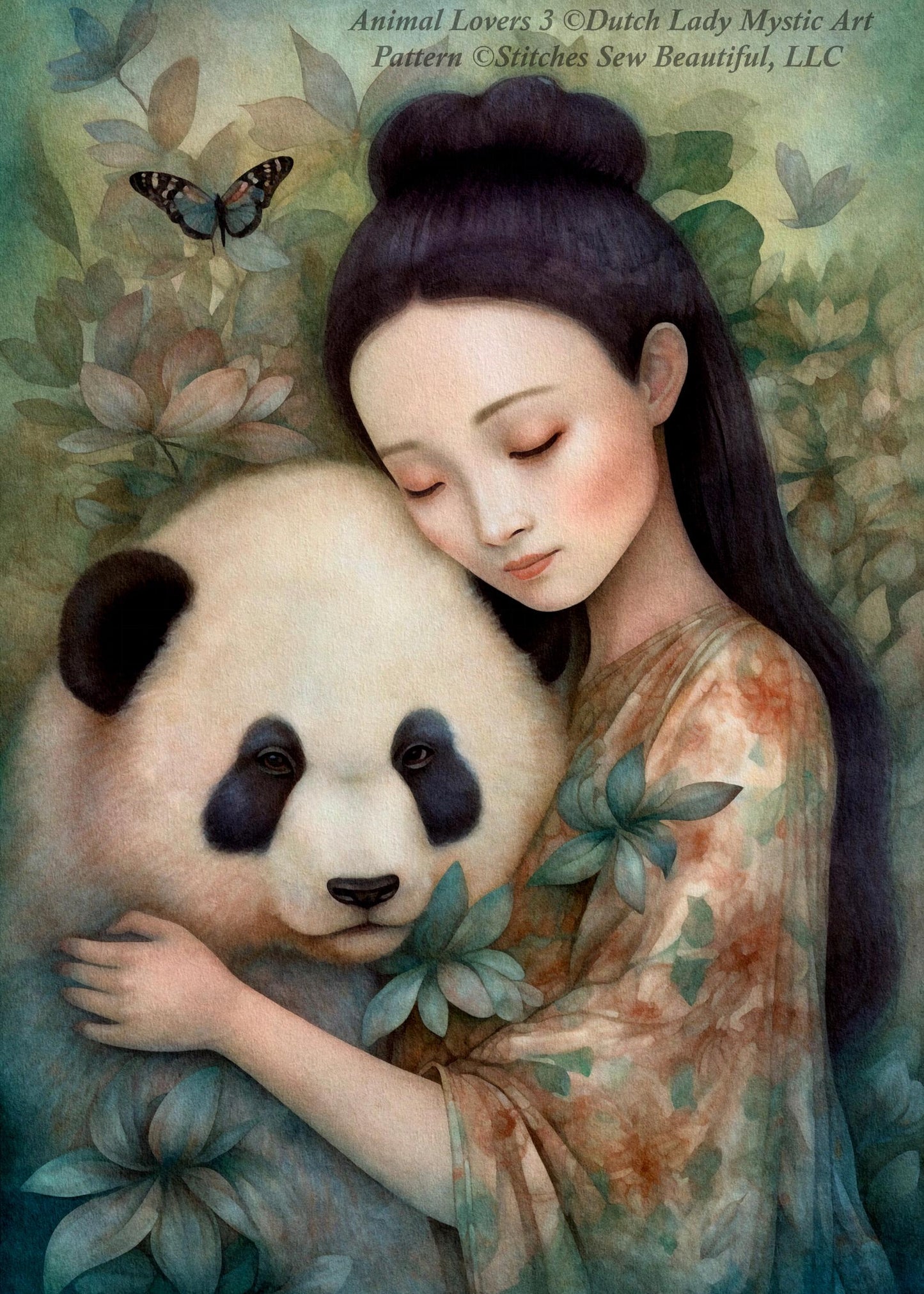 Animal Lovers 3 counted cross stitch pattern by Dutch Lady Mystic Art