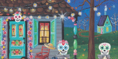 Day of the Dead (Max Size/Color) counted cross stitch pattern by Kim Leo licensed by JMS Art Licensing