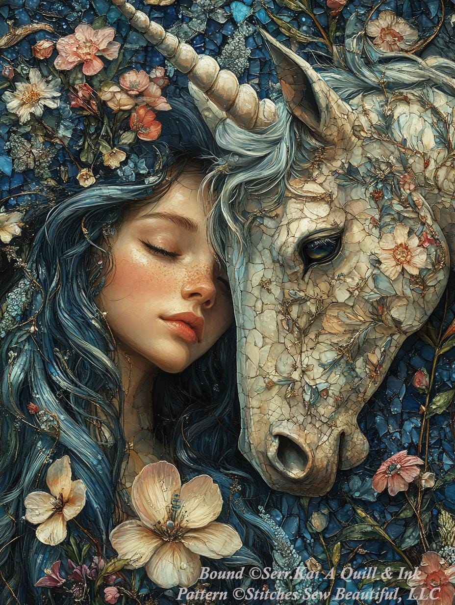 Bound counted cross stitch pattern by Serr.Kai A Quill & Ink