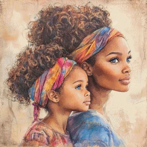 Side by Side Always counted cross stitch pattern by Ingrid Jean AI Art