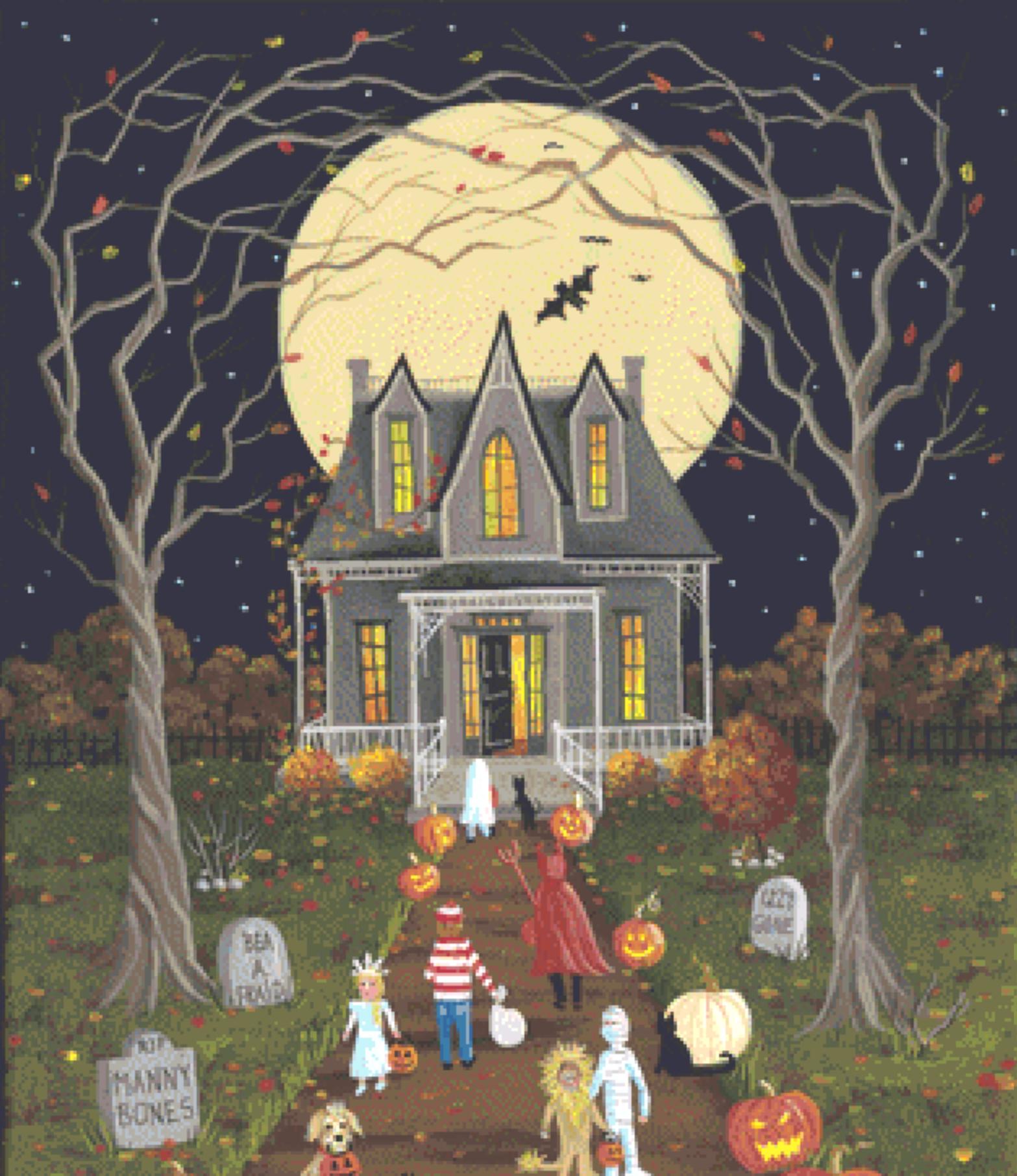 Enter If You Dare (Max Size/Color) counted cross stitch pattern by Kim Leo licensed by JMS Art Licensing