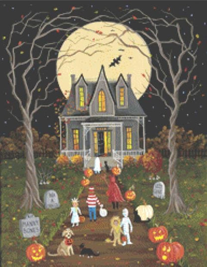 Enter If You Dare (Small) counted cross stitch pattern by Kim Leo licensed by JMS Art Licensing