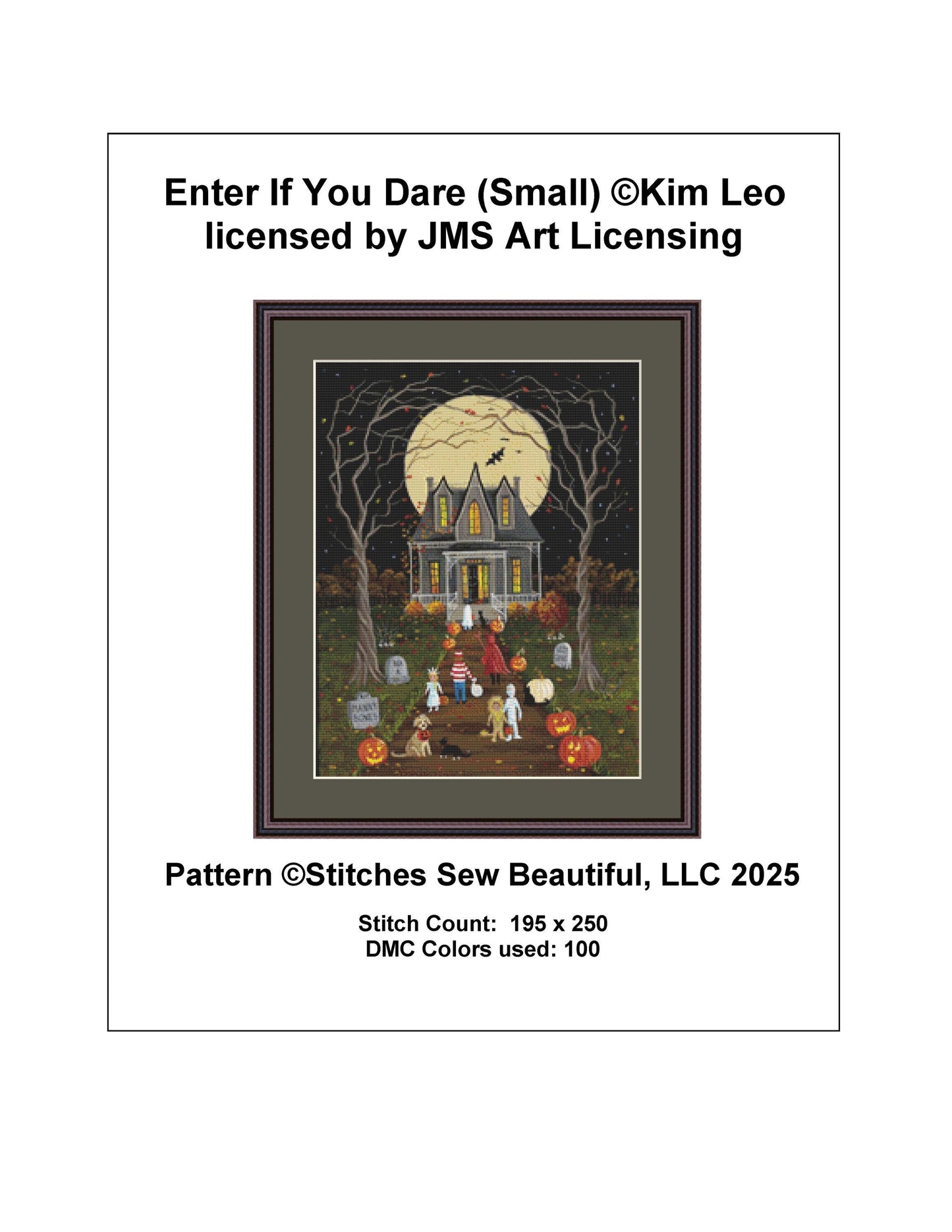 Enter If You Dare (Small) counted cross stitch pattern by Kim Leo licensed by JMS Art Licensing