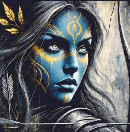 Charlize The Archer counted cross stitch pattern by Eder Jose Rosa