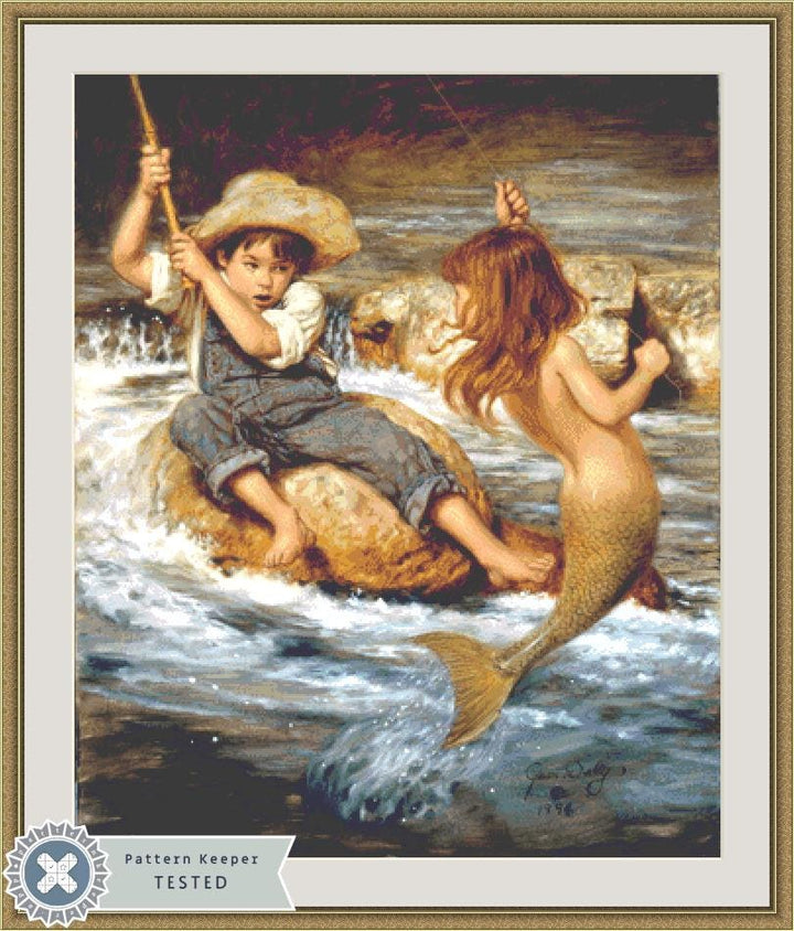 Catch Of My Dreams counted cross sittch pattern by JKim Daly/Ansada Art Licensing Group, LLC