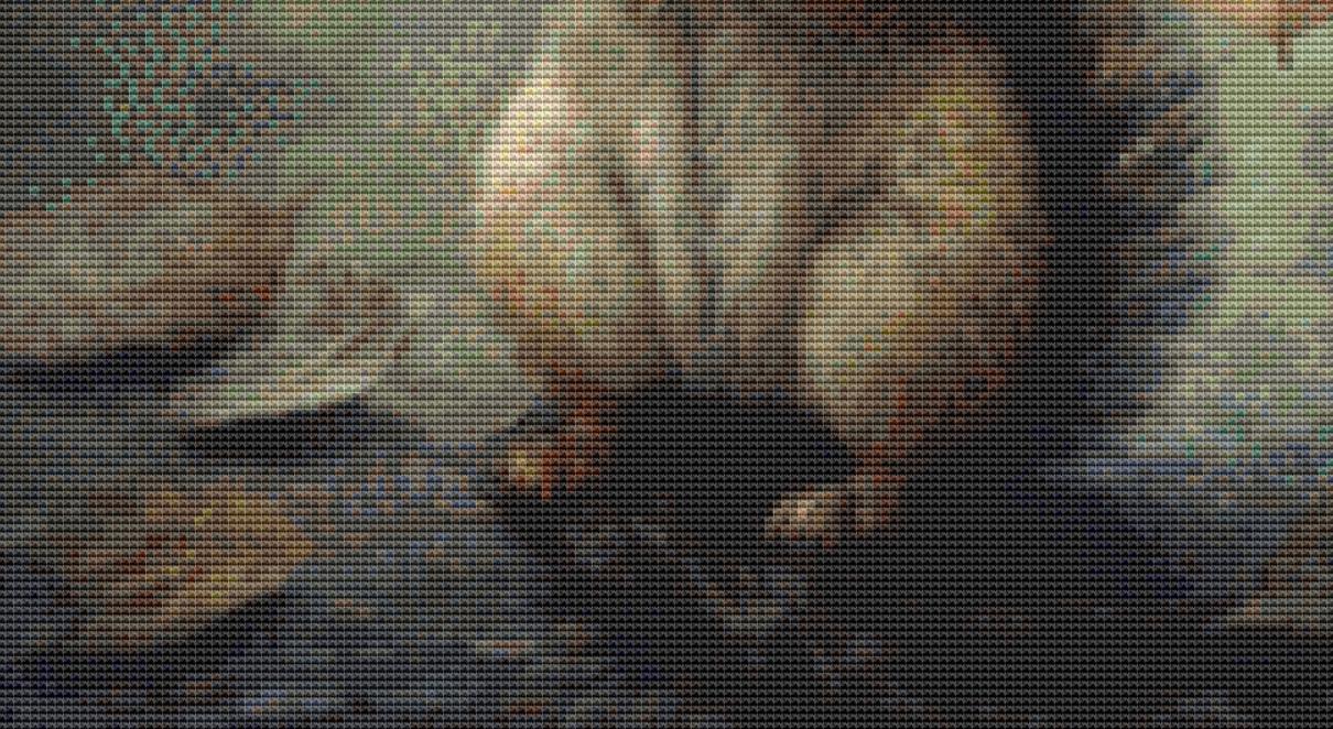 Chippy in the Rain (Small) counted cross stitch pattern by Tammy L. Gross