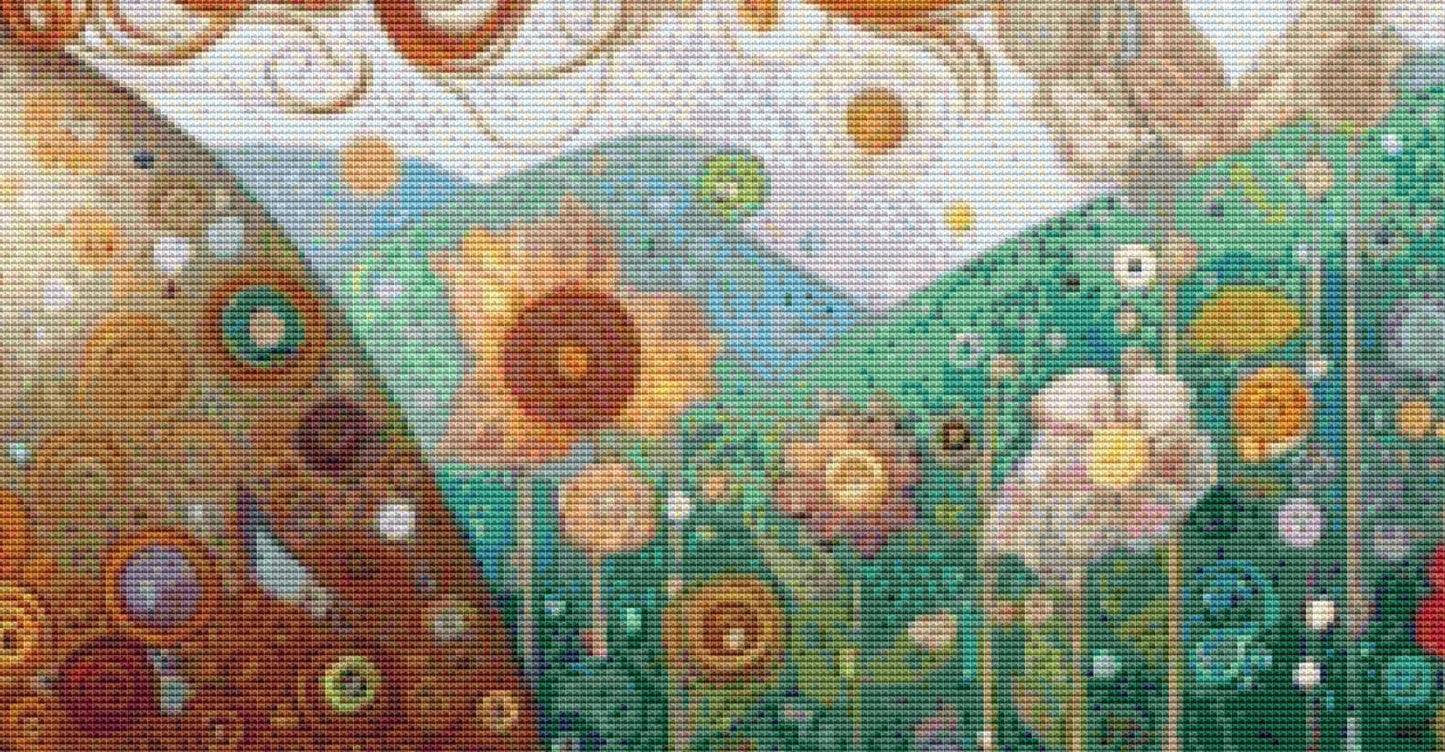 Springtime Splendor counted cross stitch pattern by Ana Dias